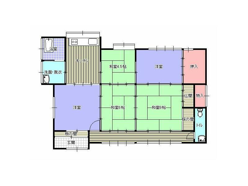 Omutta City, Shimoikemachi, single-story building, 5DK
