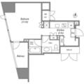 カバナプラス麻布台 ７０２ ワンルームの間取り図