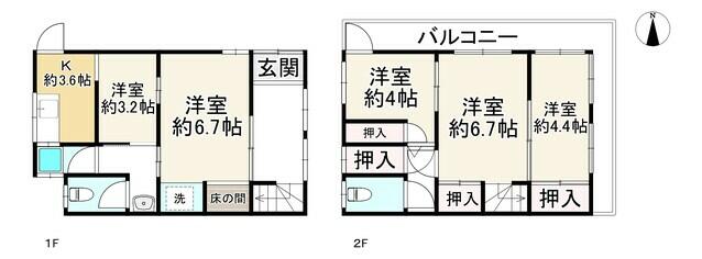 Kobe City, Nagata Ward, Nishimaruyama 3-chome (Maruyama Station), 2-story building, 5K &mdash; photo 1