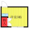 くれない荘 ２０１ ワンルームの間取り図