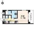 リーガル京都御所西２ ４０３ １Kの間取り図