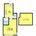 ＡＬＢＡ　ＣＡＳＡ　大山 １０４ １Kの間取り図