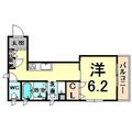西宮市 里中町１丁目（鳴尾・武庫川女子大前駅） 3階 １Kの間取り図