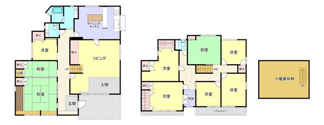 Minoshima, Minami-ku, Okayama City (near Bitchu-Minoshima Station) 2-story building, 10DK &mdash; photo 1