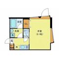 港区 芝２丁目（芝公園駅） 2階 １Kの間取り図