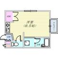ラムールイワヤ 2階 ワンルームの間取り図