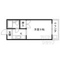京都市中京区 西ノ京中御門西町（円町駅） 3階 １Kの間取り図