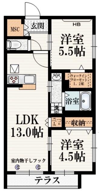 アットホーム】日野市 百草 （聖蹟桜ヶ丘駅 ） １０１ ２ＬＤＫ（提供元：(株)ニチワ 千歳烏山営業所）｜日野市の賃貸マンション[1043957388]