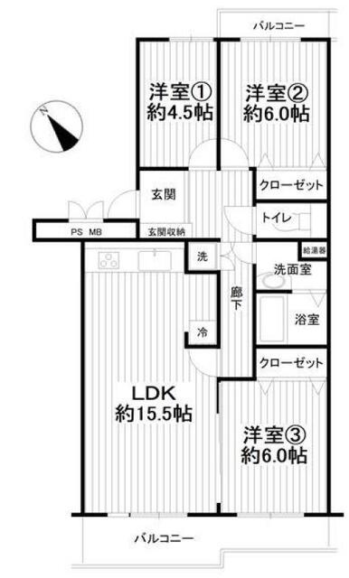 アットホーム えびな国分４号棟 2階 ３ｌｄｋ 海老名市の中古マンション マンション購入の情報