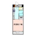 ブライト高栄 3階 １Kの間取り図