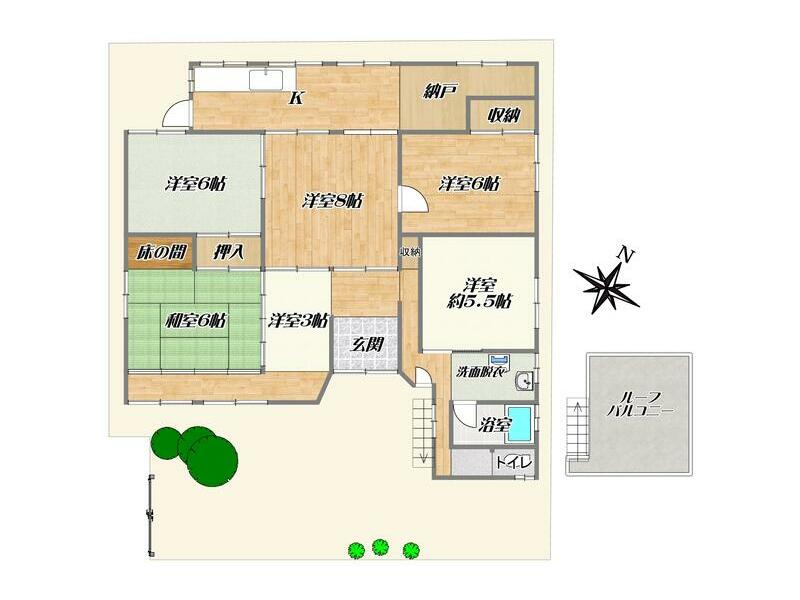 Sumoto-shi, Sumoto Mononobe 1-chome, flat roof, 5LDK

1.5 million yen