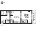 京都市右京区 西院春栄町（西院駅） 3階 １DKの間取り図