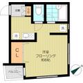 エーデルハイム夏目坂 204 ワンルームの間取り図