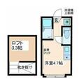 新宿区 新宿７丁目（東新宿駅） 2階 ワンルームの間取り図