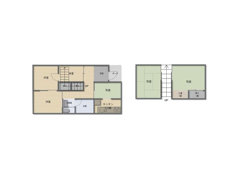 Tokushima City, Hamamachi Nijo (Bunka no Mori Station) 2-story building 5DK