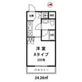 西東京市 田無町２丁目（田無駅） 2階 １Kの間取り図