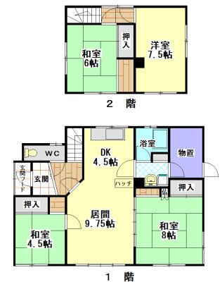 小樽市 赤岩2丁目 2階建 4LDK 2