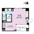 三鶴屋ハウス ６０２ ワンルームの間取り図