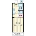 世田谷区 赤堤４丁目（下高井戸駅） 4階 １Kの間取り図