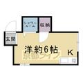 京都市下京区 京極町（清水五条駅） 2階 ワンルームの間取り図