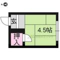 北野アパート Ｎ－２ ワンルームの間取り図