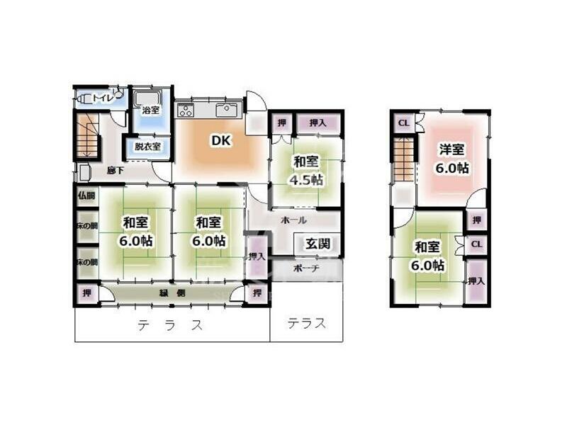 Kabayama, Mitsu-mata Town, Kitamorokata District, 2-story, 5DK