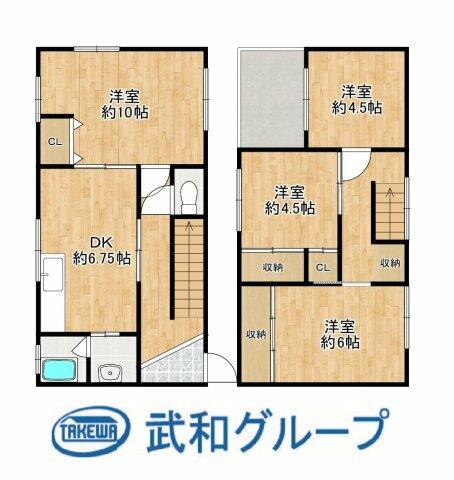 2-chome, Ikue, Asahi-ku, Osaka City (near Jōhoku Kōen-dōri Station) 2-story building, 4DK &mdash; photo 1
