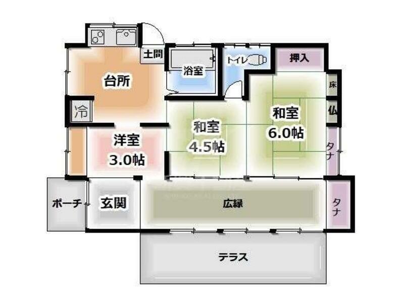 Miyakonojo City, Hayamizucho, single-story 3DK