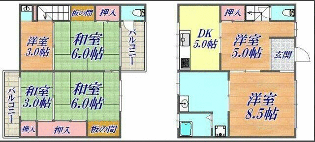 Kobe City, Hyogo Ward, Satoyama-cho (Hiyodorigoe Station) 2-story building, 6DK &mdash; photo 5