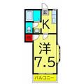 ハイツ小日向 ２０１ １Kの間取り図