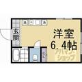京都市北区 小松原北町（北野白梅町駅） 1階 ワンルームの間取り図