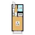 アビタシオン 1階 ワンルームの間取り図