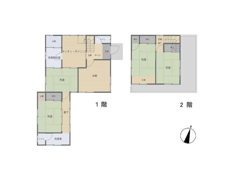 Kakamigahara City Shin Unumadai 2-chome (Unuma Station) 2-story 5DK
