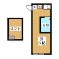インベスト上野 1階 ワンルームの間取り図