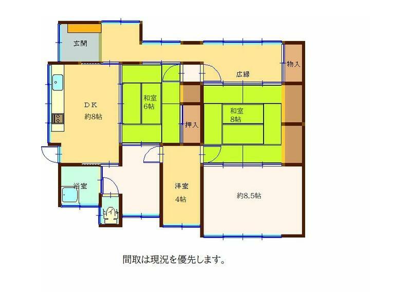 Kitakyushu City, Moji Ward, Osato Higashi 4-chome (Komorie Station) Single-story 4DK