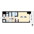 プレサンス金山グリーンパークス ０９０２ １Kの間取り図