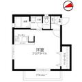 新宿区 市谷甲良町（牛込柳町駅） 2階 １Kの間取り図