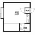 ヴァンベール亀田 １０３ ワンルームの間取り図
