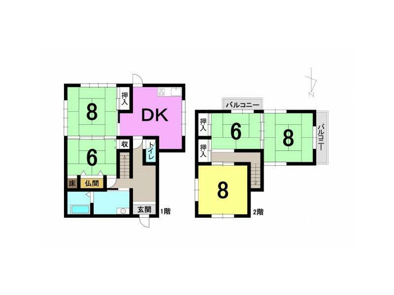 Gamō District, Hino Town, Ōaza Murai (Hino Station) 2-story 5DK