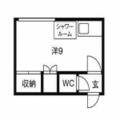 札幌市東区 北十三条東８丁目（東区役所前駅） 2階 ワンルームの間取り図