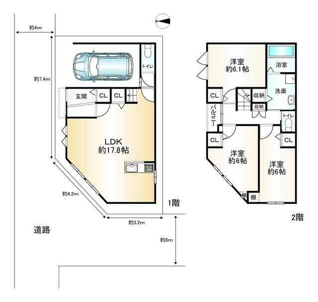 アットホーム】京都市山科区 椥辻封シ川町 （椥辻駅 ） 2階建
