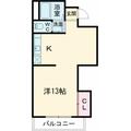 ザテラス中板橋 3階 ワンルームの間取り図