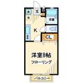 調布市 仙川町２丁目（仙川駅） 2階 １Kの間取り図
