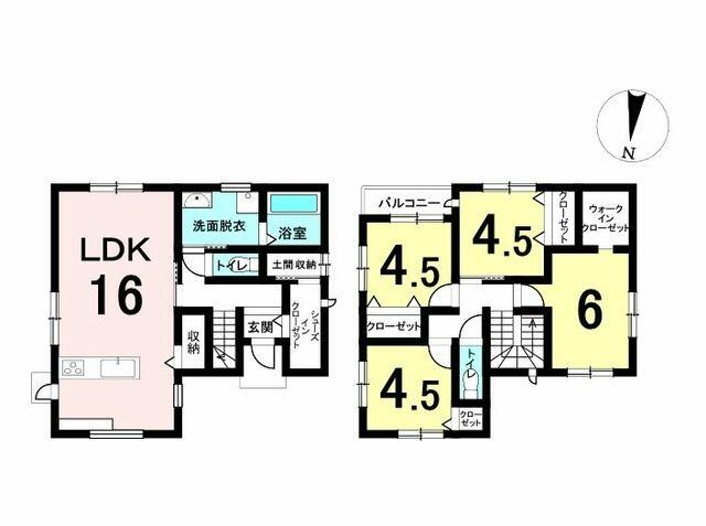 大分市 三佐１丁目（鶴崎駅） 2階建 ４ＬＤＫ