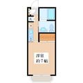 ベルドリーム １０２ １Kの間取り図