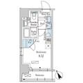 パークアクシス日本橋茅場町ステーションゲ ９０１ ワンルームの間取り図