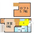 ハーモニーテラス北原町 1階 １SKの間取り図