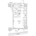 ザ・パークハビオ文京目白台プレイス ２０６ ワンルームの間取り図