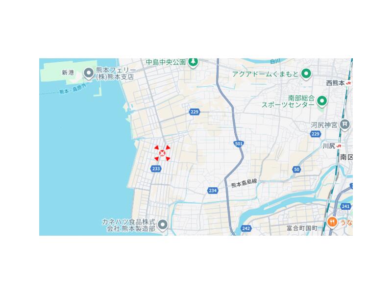 Kumamoto City, Minami Ward, Umikuchi Town (Kawashiri Station) single-story building 3K