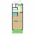 フェリス西千葉 1階 ワンルームの間取り図